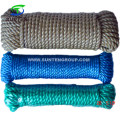 3 Strand Shirked Twisted/Twist Blue PP/Polypropylene Splitfilm/Split Film Rope for Supermaket